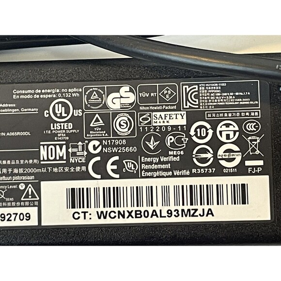 HP PPP009C 19.5V 3.34A 65W Genuine Original AC Power Adapter Charger OEM - Picture 6 of 8
